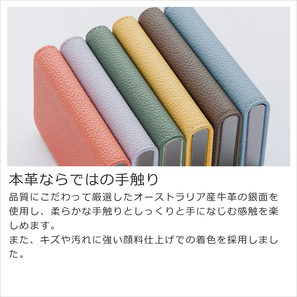 フィーコ 名刺入れ カード 二つ折り 本革 革 レザー ビジネス - 小物