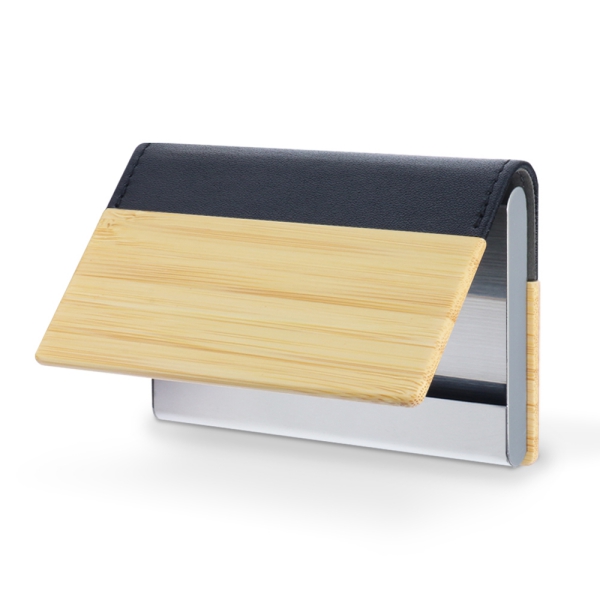 LOOF Premium 天然木×本革 名刺入れ 2種のサイズから選べる  名入れ刻印対応  経年変化も楽しめる 名刺ケース