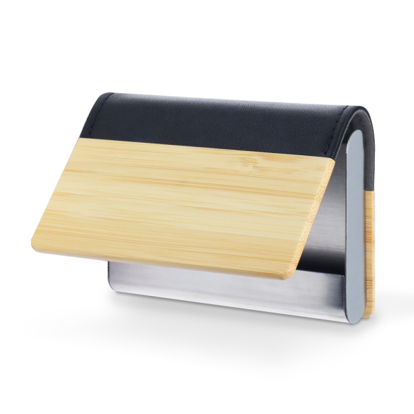 LOOF Premium 天然木×本革 名刺入れ 2種のサイズから選べる  名入れ刻印対応  経年変化も楽しめる 名刺ケース