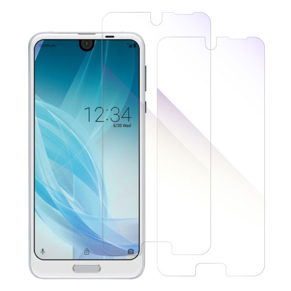 [2枚入り] LOOF 強化ソフトフィルム AQUOS R2 SH-03K / SHV42 / 706SH  保護フィルム クリア/マット/ブルーライトカット/覗き見防止  簡単貼り付け 画面保護 ソフトフィルム 気泡なし 傷防止 割れ防止 [ AQUOS R2 ]