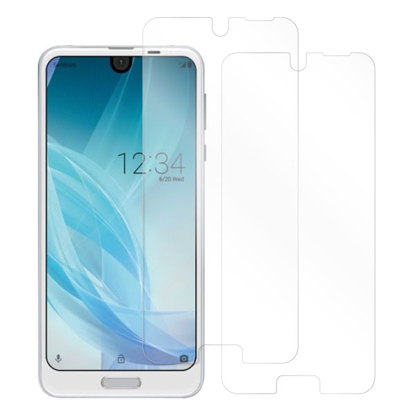 [2枚入り] LOOF 強化ソフトフィルム AQUOS R2 SH-03K / SHV42 / 706SH  保護フィルム クリア/マット/ブルーライトカット/覗き見防止  簡単貼り付け 画面保護 ソフトフィルム 気泡なし 傷防止 割れ防止 [ AQUOS R2 ]