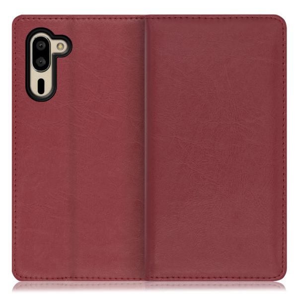 [ LOOF ROYALE ] シンプルスマホ5 シンプルスマホ 5 simple スマホケース ケース カバー 手帳型ケース カード収納 マグネット付き 本革 ベルトなし [ シンプルスマホ5 ]