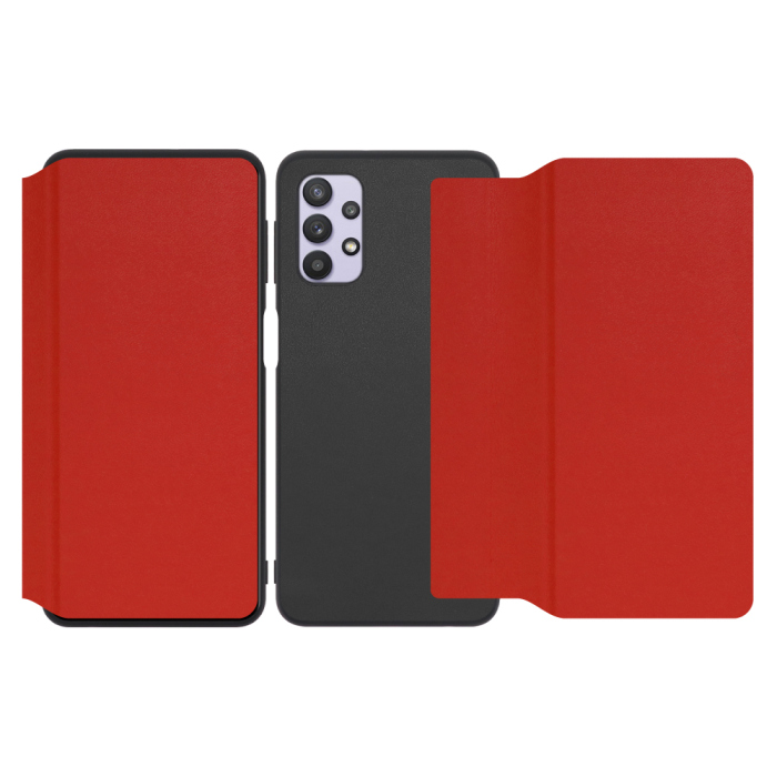 [ LOOF SLIM-FIT ] Galaxy A32 5G SCG08 a325g スマホケース 背面 ケース カバー 手帳型 ハードケース カード収納 ポケットあり/なし マグネットなし ストラップホール [ Galaxy A32 5G ]