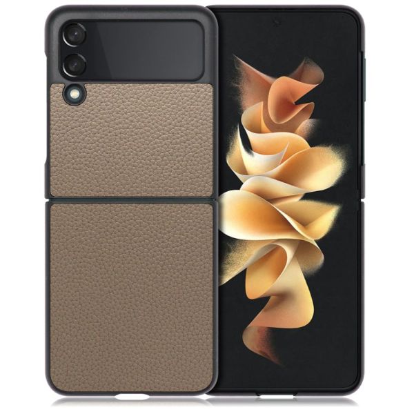 [ LOOF LUXURY-SHELL ] Galaxy Z Flip3 5G SC-54B  スマホケース 背面 ケース カバー ハードケース 本革 ストラップホール [ Galaxy Z Flip3 5G ]