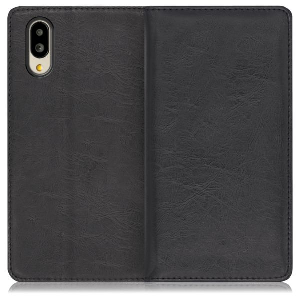 [ LOOF ROYALE ] シンプルスマホ6  スマホケース ケース カバー 手帳型ケース カード収納 マグネット付き 本革 ベルトなし [ シンプルスマホ6 ]