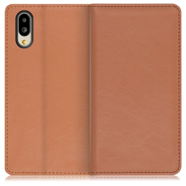 [ LOOF ROYALE ] シンプルスマホ6  スマホケース ケース カバー 手帳型ケース カード収納 マグネット付き 本革 ベルトなし [ シンプルスマホ6 ]