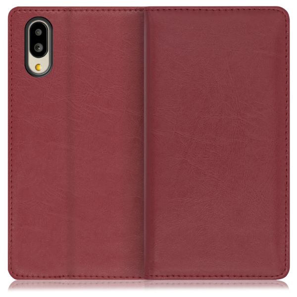 [ LOOF ROYALE ] シンプルスマホ6  スマホケース ケース カバー 手帳型ケース カード収納 マグネット付き 本革 ベルトなし [ シンプルスマホ6 ]