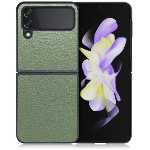 [ LOOF LUXURY-SHELL ] Galaxy Z Flip4  スマホケース 背面 ケース カバー ハードケース 本革 ストラップホール [ Galaxy Z Flip4 ]