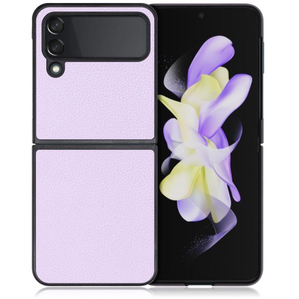 [ LOOF LUXURY-SHELL ] Galaxy Z Flip4  スマホケース 背面 ケース カバー ハードケース 本革 ストラップホール [ Galaxy Z Flip4 ]