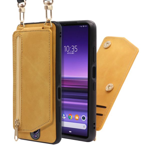 [ LOOF SHOULDER-FLIP ] Xperia 1/ / Xperia 1 Professional Edition xperia1 スマホケース 背面 ケース カバー ハードケース ショルダー スマホショルダー ストラップ 肩掛け 首掛け カード収納 [ Xperia 1/ Xperia 1 Professional Edition ]