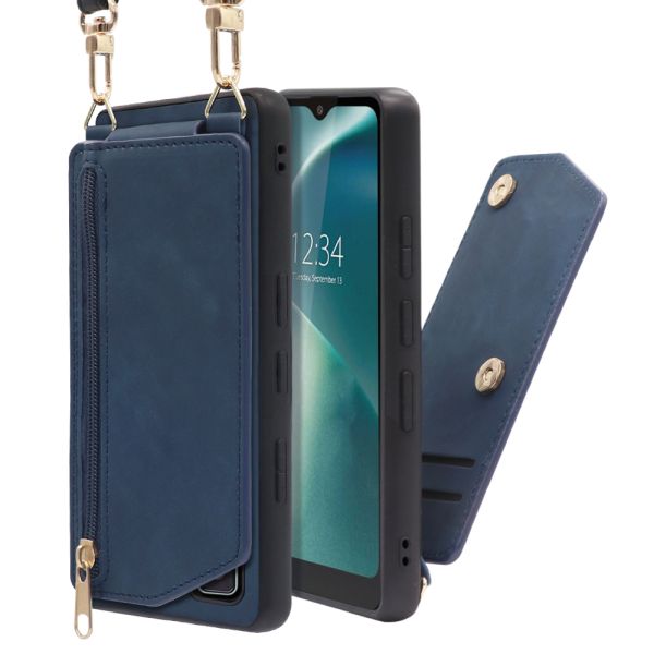 [ LOOF SHOULDER-FLIP ] AQUOS wish2 / AQUOS wish  スマホケース 背面 ケース カバー ハードケース ショルダー スマホショルダー ストラップ 肩掛け 首掛け カード収納 [ AQUOS wish/wish2 ]