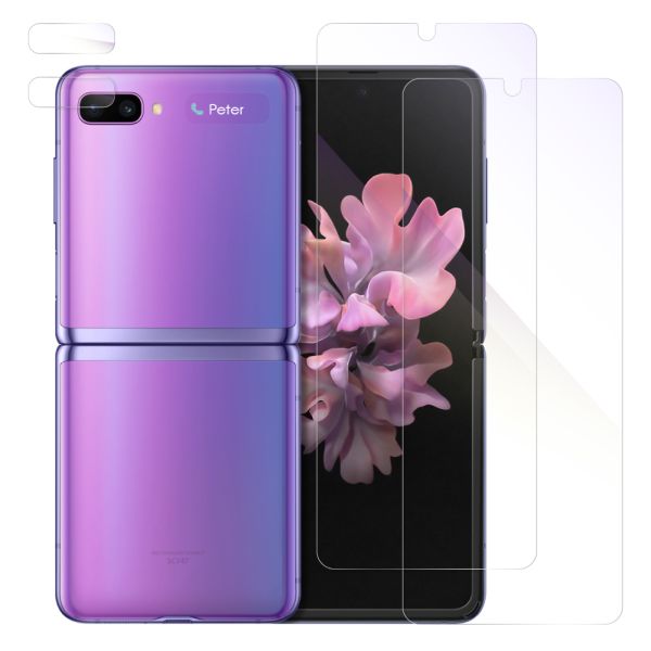 [2枚入り] LOOF Galaxy Z Flip / Flip 5G SCV47 / SCG04 用 保護フィルム 簡単貼り付け 画面保護 ソフトフィルム 気泡なし 傷防止 割れ防止 ゲーマー向け 反射防止 [ Galaxy Z Flip / Flip 5G / マット 仕様]