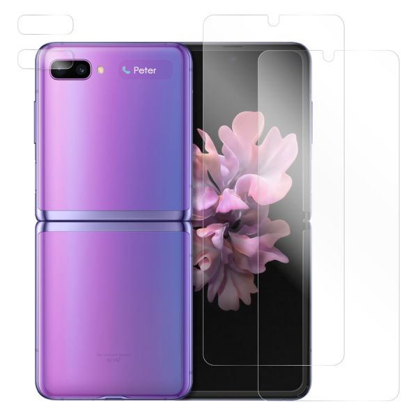[2枚入り] LOOF Galaxy Z Flip / Flip 5G SCV47 / SCG04 用 保護フィルム 簡単貼り付け 画面保護 ソフトフィルム 気泡なし 傷防止 割れ防止 ゲーマー向け 反射防止 [ Galaxy Z Flip / Flip 5G / マット 仕様]