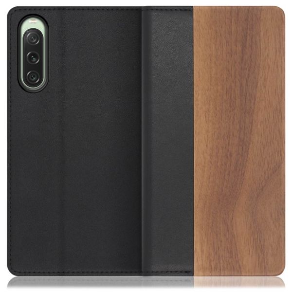 [ LOOF NATURE ] Xperia 10 V 10V xperia10V スマホケース ケース カバー 手帳型ケース カード収納 マグネット付き 天然木 本革 ベルトなし [ Xperia 10 V ]