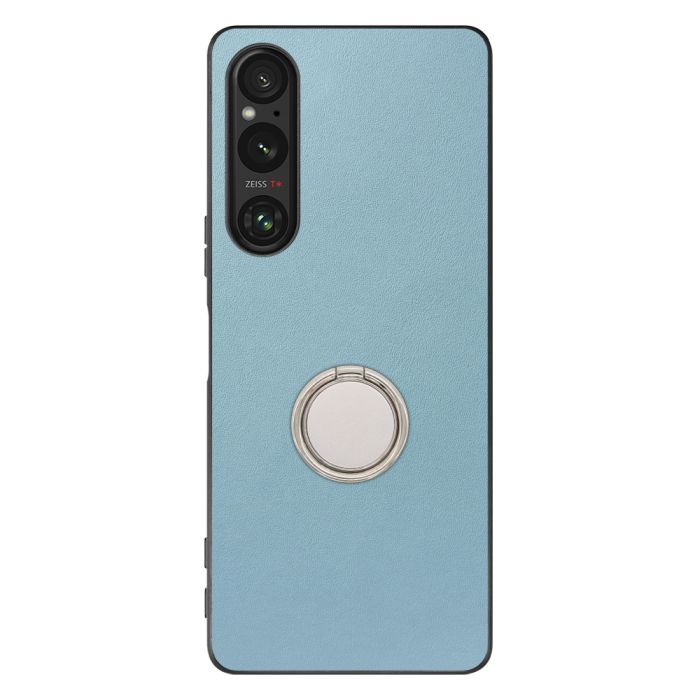 [ LOOF RING-SHELL (シンプル Ver.) ] Xperia 1 V 1V xperia1V スマホケース 背面 ケース カバー ハードケース スマホリング リング付き 本革 ストラップホール [ Xperia 1 V ]