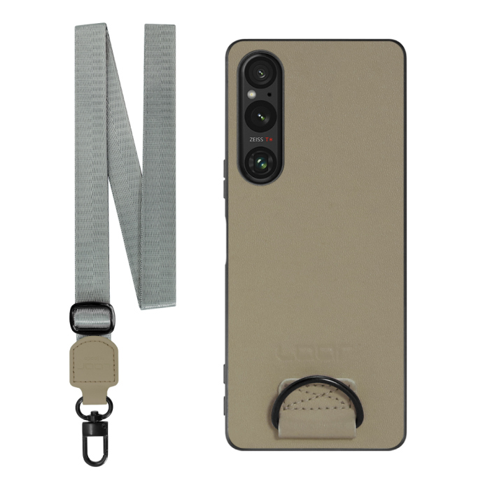 [ LOOF STRAP-SHELL ] Xperia 1 V 1V xperia1V スマホケース 背面 ケース カバー ハードケース ショルダー スマホショルダー ハンドストラップ  本革 [ Xperia 1 V ]