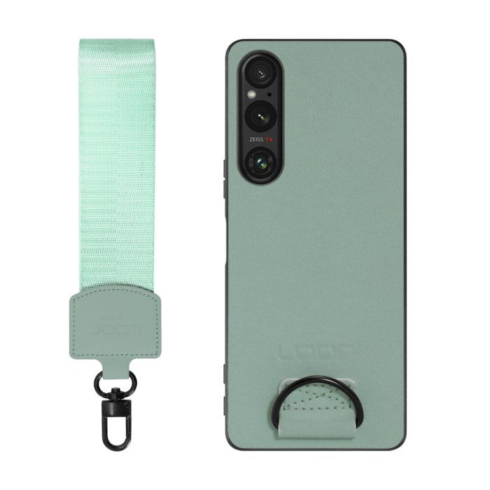 [ LOOF STRAP-SHELL ] Xperia 1 V 1V xperia1V スマホケース 背面 ケース カバー ハードケース ショルダー スマホショルダー ハンドストラップ  本革 [ Xperia 1 V ]