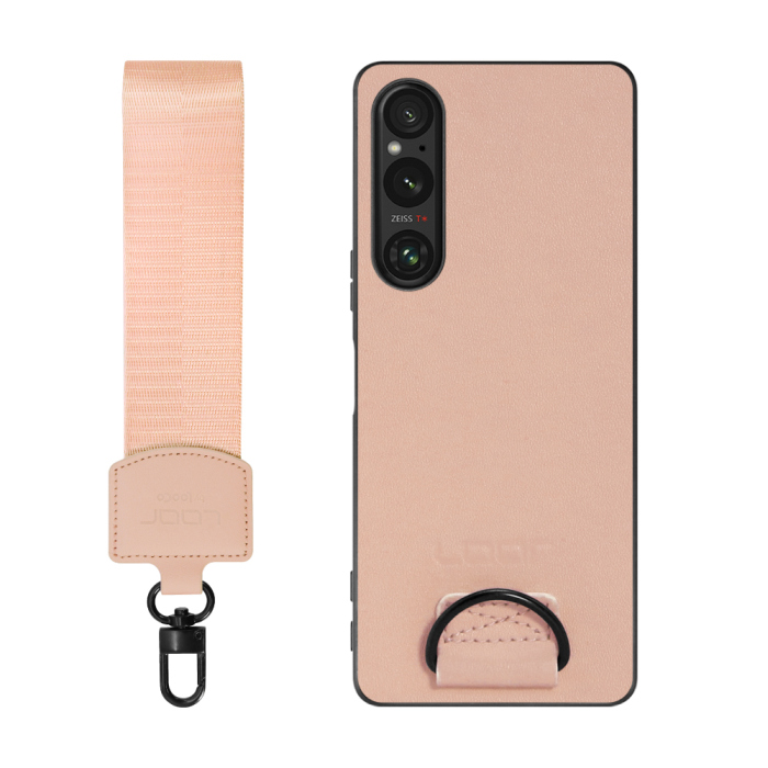 [ LOOF STRAP-SHELL ] Xperia 1 V 1V xperia1V スマホケース 背面 ケース カバー ハードケース ショルダー スマホショルダー ハンドストラップ  本革 [ Xperia 1 V ]