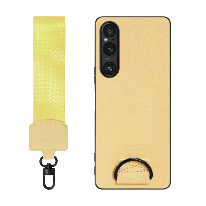 [ LOOF STRAP-SHELL ] Xperia 1 V 1V xperia1V スマホケース 背面 ケース カバー ハードケース ショルダー スマホショルダー ハンドストラップ  本革 [ Xperia 1 V ]