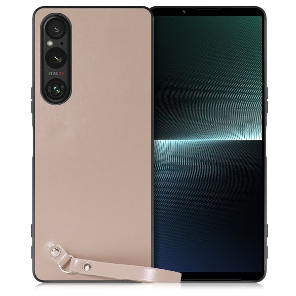 [ LOOF MACARON-SHELL ] Xperia 1 V 1V xperia1V スマホケース 背面 ケース カバー ハードケース ストラップ付き 本革 ストラップホール [ Xperia 1 V ]