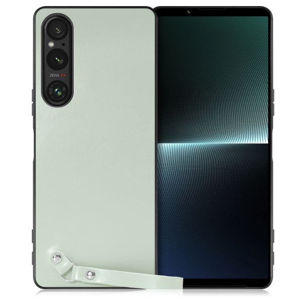 [ LOOF MACARON-SHELL ] Xperia 1 V 1V xperia1V スマホケース 背面 ケース カバー ハードケース ストラップ付き 本革 ストラップホール [ Xperia 1 V ]