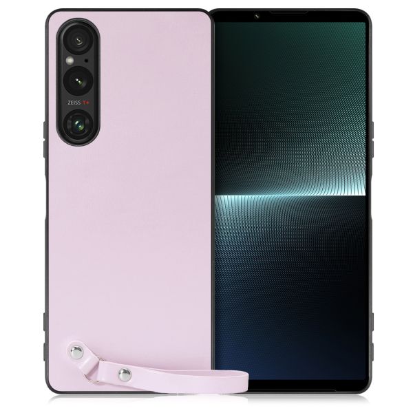 [ LOOF MACARON-SHELL ] Xperia 1 V 1V xperia1V スマホケース 背面 ケース カバー ハードケース ストラップ付き 本革 ストラップホール [ Xperia 1 V ]