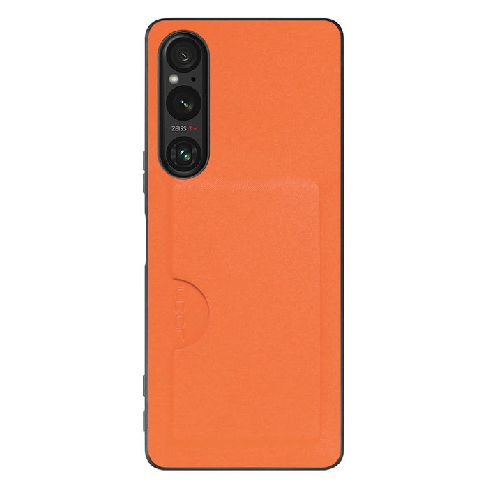[ LOOF SKIN SLIM-SLOT ] Xperia 1 V 1V xperia1V スマホケース 背面 ケース カバー ハードケース カード収納 PUレザー ストラップホール [ Xperia 1 V ]