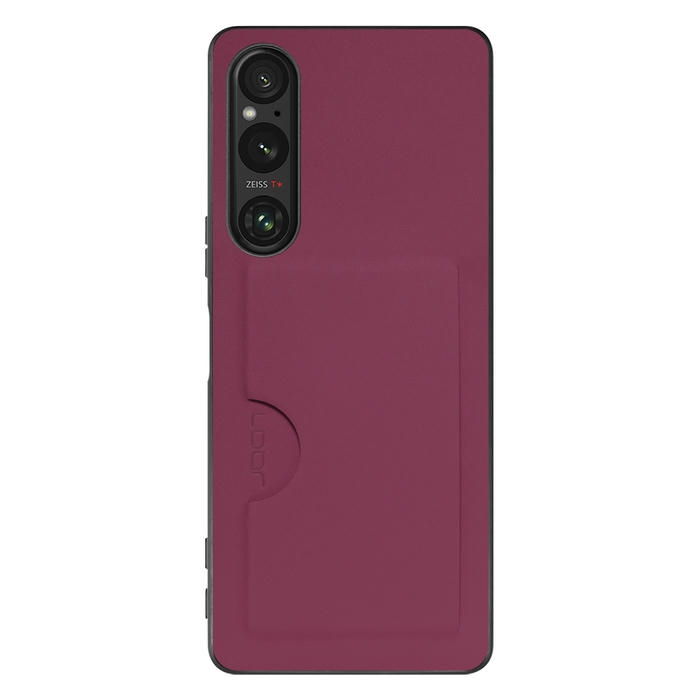 [ LOOF SKIN SLIM-SLOT ] Xperia 1 V 1V xperia1V スマホケース 背面 ケース カバー ハードケース カード収納 PUレザー ストラップホール [ Xperia 1 V ]