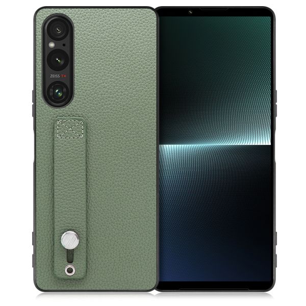 [ LOOF HOLD-SHELL ]   スマホケース 背面 ケース カバー ハードケース 背面ベルト 本革 ストラップホール [  ]