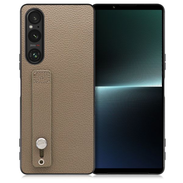 [ LOOF HOLD-SHELL ]   スマホケース 背面 ケース カバー ハードケース 背面ベルト 本革 ストラップホール [  ]