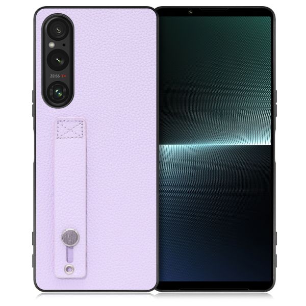 [ LOOF HOLD-SHELL ]   スマホケース 背面 ケース カバー ハードケース 背面ベルト 本革 ストラップホール [  ]