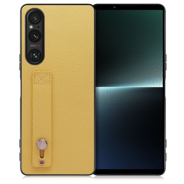 [ LOOF HOLD-SHELL ]   スマホケース 背面 ケース カバー ハードケース 背面ベルト 本革 ストラップホール [  ]