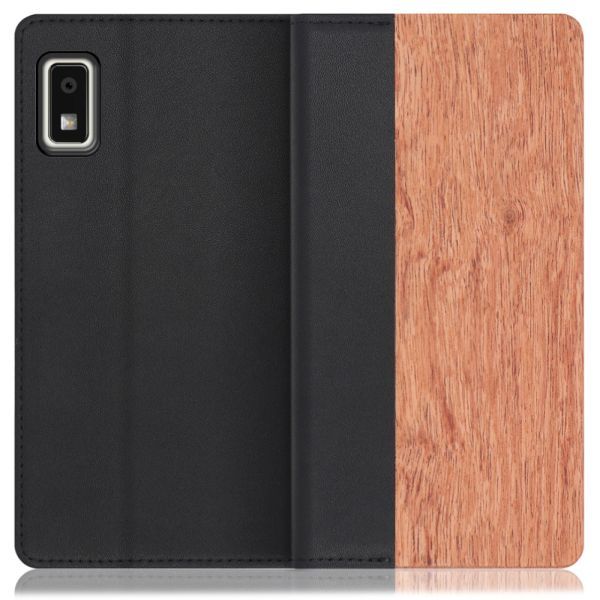 [ LOOF NATURE ] AQUOS wish3 SH-53D / A303SH / A302SH スマホケース ケース カバー 手帳型ケース カード収納 マグネット付き 天然木 本革 ベルトなし [ AQUOS wish3 ]