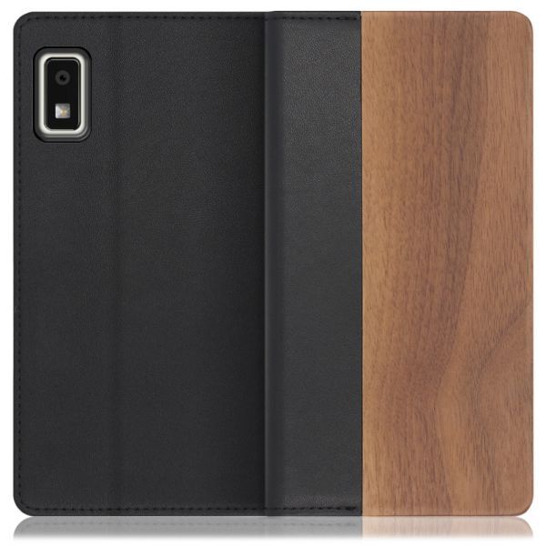 [ LOOF NATURE ] AQUOS wish3 SH-53D / A303SH / A302SH スマホケース ケース カバー 手帳型ケース カード収納 マグネット付き 天然木 本革 ベルトなし [ AQUOS wish3 ]
