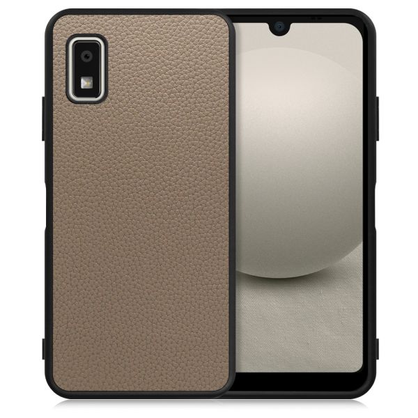 [ LOOF LUXURY-SHELL ] AQUOS wish3 SH-53D / A303SH / A302SH  スマホケース 背面 ケース カバー ハードケース 本革 ストラップホール [ AQUOS wish3 ]