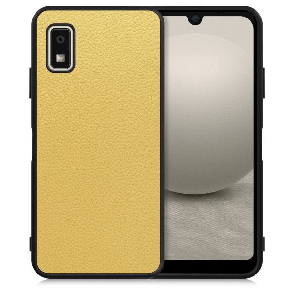 [ LOOF LUXURY-SHELL ] AQUOS wish3 SH-53D / A303SH / A302SH  スマホケース 背面 ケース カバー ハードケース 本革 ストラップホール [ AQUOS wish3 ]