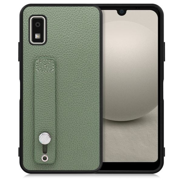 [ LOOF HOLD-SHELL ]   スマホケース 背面 ケース カバー ハードケース 背面ベルト 本革 ストラップホール [  ]