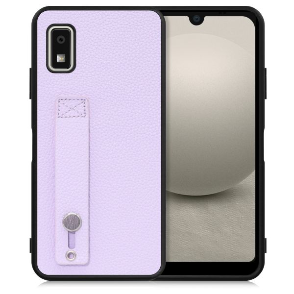 [ LOOF HOLD-SHELL ]   スマホケース 背面 ケース カバー ハードケース 背面ベルト 本革 ストラップホール [  ]