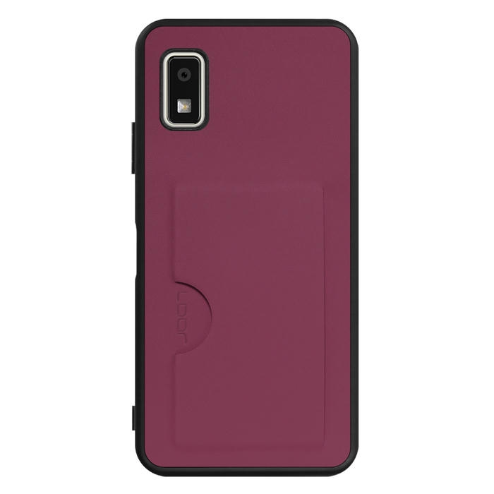 [ LOOF SKIN SLIM-SLOT ] AQUOS wish3 SH-53D / A303SH / A302SH  スマホケース 背面 ケース カバー ハードケース カード収納 PUレザー ストラップホール [ AQUOS wish3 ]