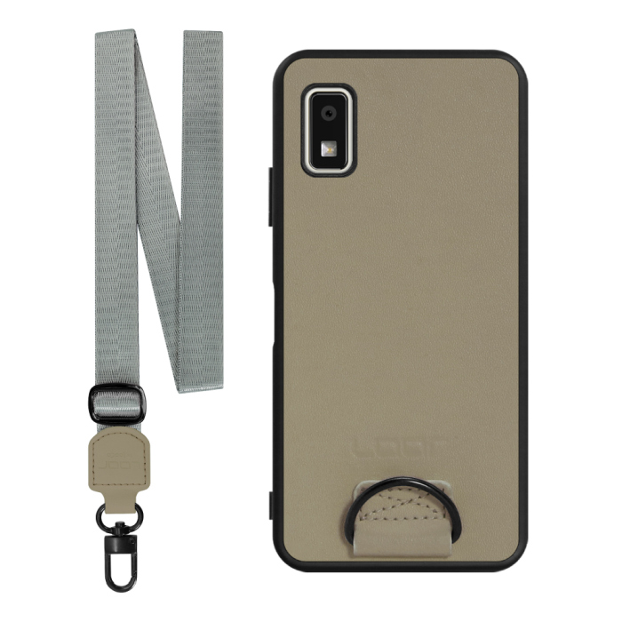 [ LOOF STRAP-SHELL ] AQUOS wish3 SH-53D / A303SH / A302SH  スマホケース 背面 ケース カバー ハードケース ショルダー スマホショルダー ハンドストラップ  本革 [ AQUOS wish3 ]