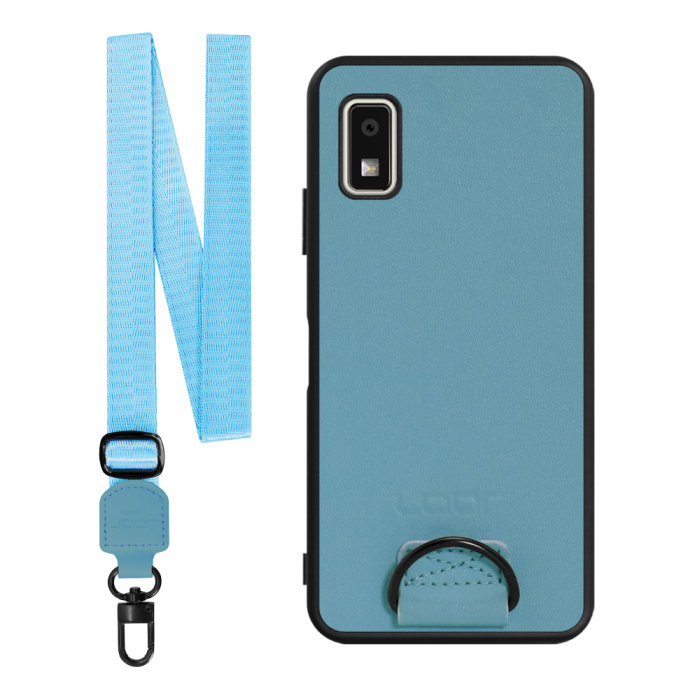 [ LOOF STRAP-SHELL ] AQUOS wish3 SH-53D / A303SH / A302SH  スマホケース 背面 ケース カバー ハードケース ショルダー スマホショルダー ハンドストラップ  本革 [ AQUOS wish3 ]