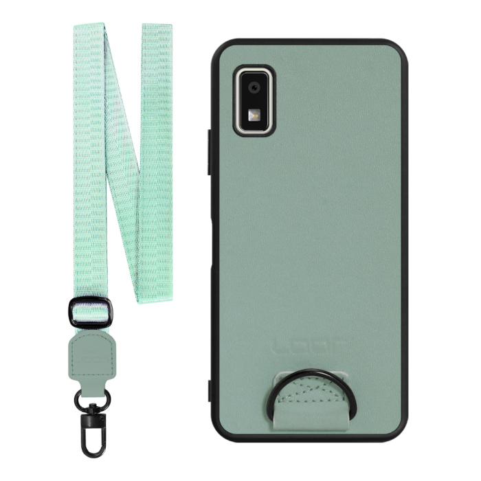 [ LOOF STRAP-SHELL ] AQUOS wish3 SH-53D / A303SH / A302SH  スマホケース 背面 ケース カバー ハードケース ショルダー スマホショルダー ハンドストラップ  本革 [ AQUOS wish3 ]