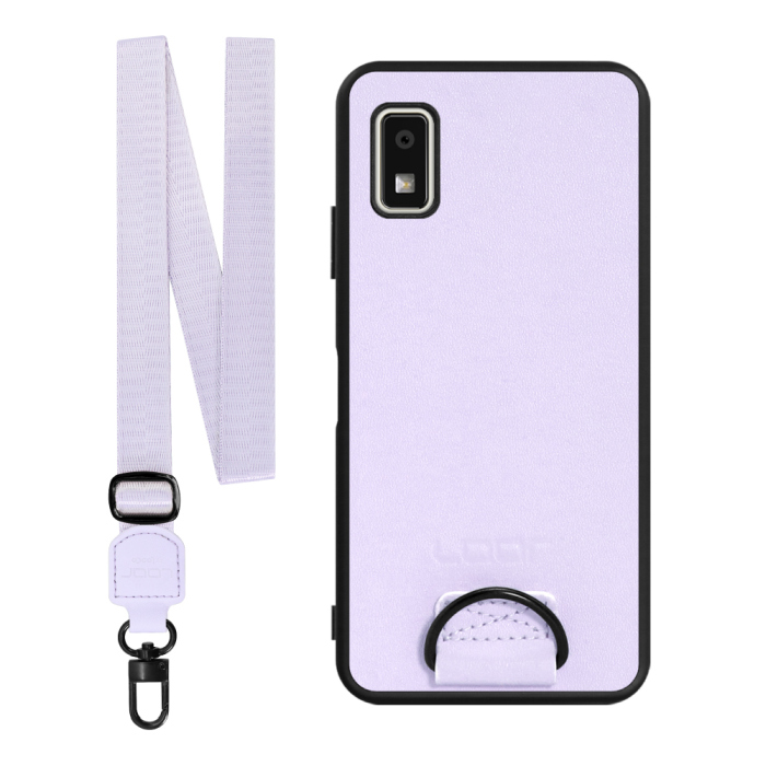[ LOOF STRAP-SHELL ] AQUOS wish3 SH-53D / A303SH / A302SH  スマホケース 背面 ケース カバー ハードケース ショルダー スマホショルダー ハンドストラップ  本革 [ AQUOS wish3 ]