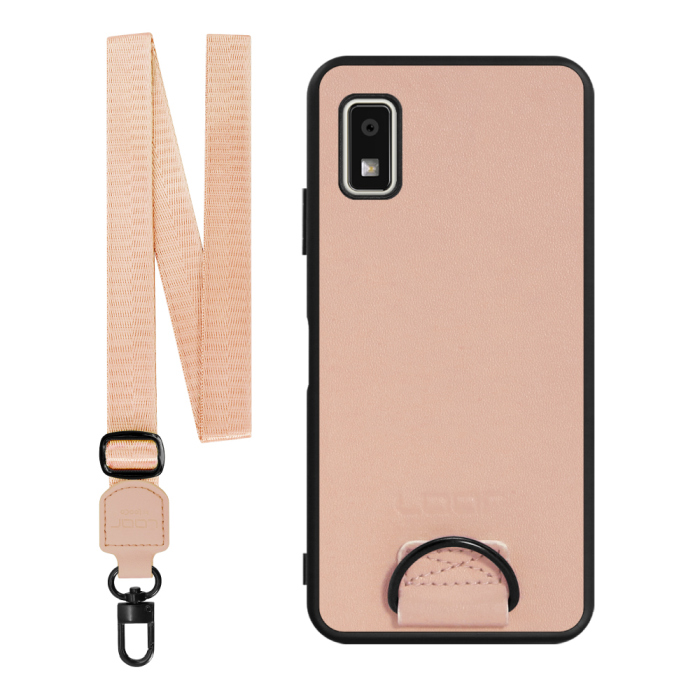 [ LOOF STRAP-SHELL ] AQUOS wish3 SH-53D / A303SH / A302SH  スマホケース 背面 ケース カバー ハードケース ショルダー スマホショルダー ハンドストラップ  本革 [ AQUOS wish3 ]