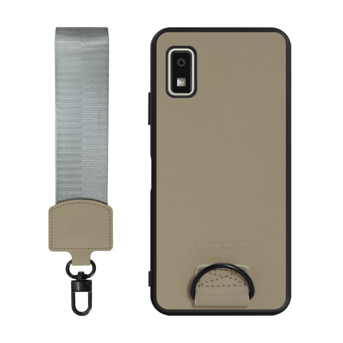 [ LOOF STRAP-SHELL ] AQUOS wish3 SH-53D / A303SH / A302SH  スマホケース 背面 ケース カバー ハードケース ショルダー スマホショルダー ハンドストラップ  本革 [ AQUOS wish3 ]