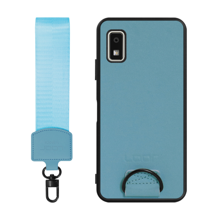 [ LOOF STRAP-SHELL ] AQUOS wish3 SH-53D / A303SH / A302SH  スマホケース 背面 ケース カバー ハードケース ショルダー スマホショルダー ハンドストラップ  本革 [ AQUOS wish3 ]