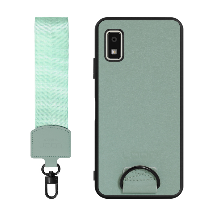 [ LOOF STRAP-SHELL ] AQUOS wish3 SH-53D / A303SH / A302SH  スマホケース 背面 ケース カバー ハードケース ショルダー スマホショルダー ハンドストラップ  本革 [ AQUOS wish3 ]