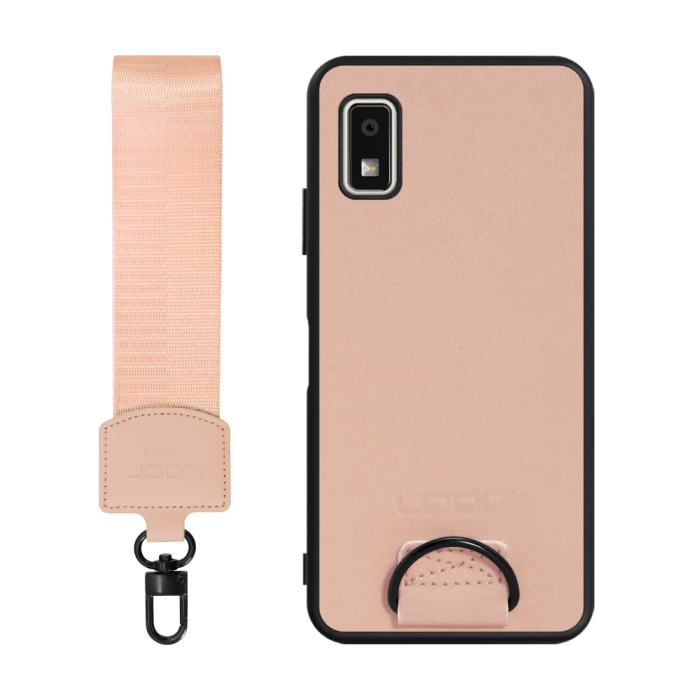 [ LOOF STRAP-SHELL ] AQUOS wish3 SH-53D / A303SH / A302SH  スマホケース 背面 ケース カバー ハードケース ショルダー スマホショルダー ハンドストラップ  本革 [ AQUOS wish3 ]