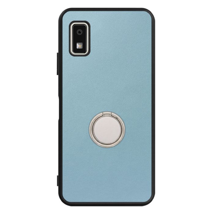 [ LOOF RING-SHELL (シンプル Ver.) ] AQUOS wish3 SH-53D / A303SH / A302SH  スマホケース 背面 ケース カバー ハードケース スマホリング リング付き 本革 ストラップホール [ AQUOS wish3 ]