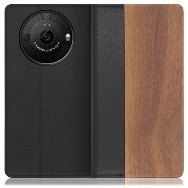 [ LOOF NATURE ] AQUOS R8 pro SH-51D R8pro AQUOSR8pro スマホケース ケース カバー 手帳型ケース カード収納 マグネット付き 天然木 本革 ベルトなし [ AQUOS R8 pro ]